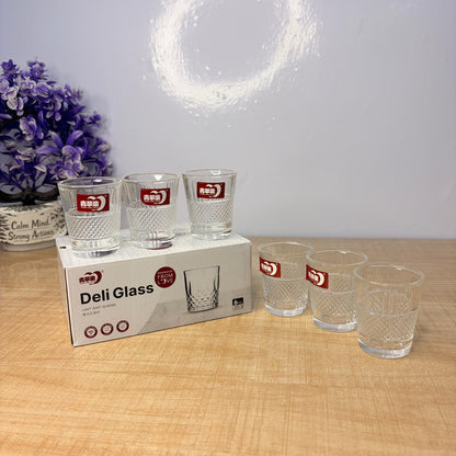 AM7746 Elegant Set of 6 Crystal Glass Shot Glasses by Deli Glass - Qing Ping Guo