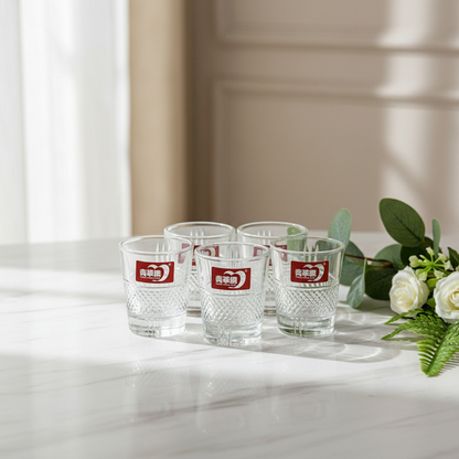 AM7746 Elegant Set of 6 Crystal Glass Shot Glasses by Deli Glass - Qing Ping Guo
