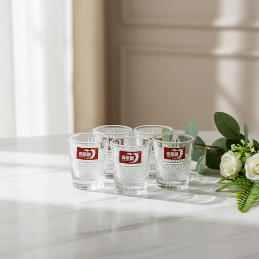 AM7746 Elegant Set of 6 Crystal Glass Shot Glasses by Deli Glass - Qing Ping Guo