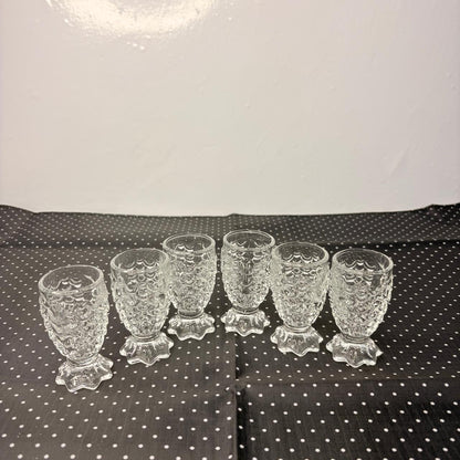 AM7748 Delisoga Premium Crystal Clear 35ml Shot Glasses - Textured Fish Scale Pattern, Set of 6