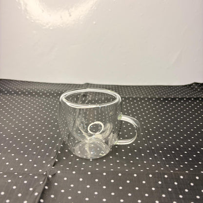 AM7749 Marc Samuels 80ml Double-Walled Espresso Glass Mug with Handle