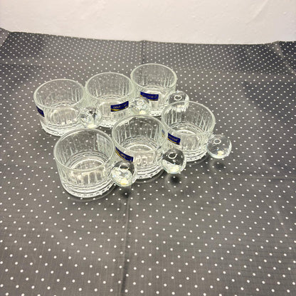 AM7751 Delisoga Premium Crystal Clear Glass Tea & Coffee Mug Set (6 Pieces, 100ml)