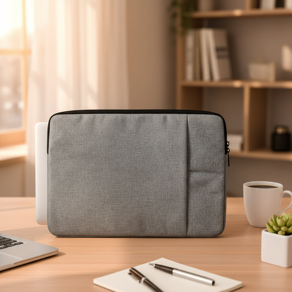 AM7716 PROTECTIVE WATER-RESISTANT LAPTOP SLEEVE CASE WITH EXTERNAL POCKET MEASURING 37 BY 28 CM