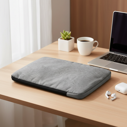AM7716 PROTECTIVE WATER-RESISTANT LAPTOP SLEEVE CASE WITH EXTERNAL POCKET MEASURING 37 BY 28 CM