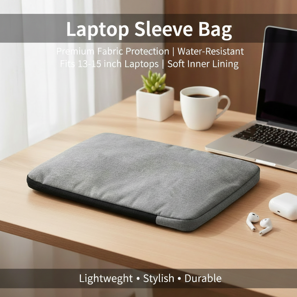 AM7716 PROTECTIVE WATER-RESISTANT LAPTOP SLEEVE CASE WITH EXTERNAL POCKET MEASURING 37 BY 28 CM