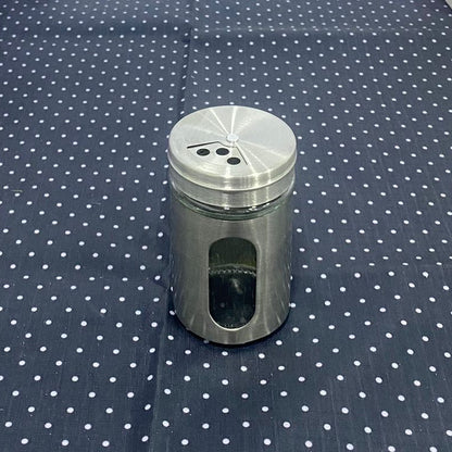 AM7753 Stainless Steel Glass Window Seasoning Dispenser for Modern Kitchen Spice Organization