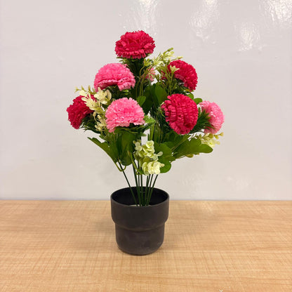 AM7765 Mix Vibrant Artificial Potted Flower Assortment (Pack Of 1)