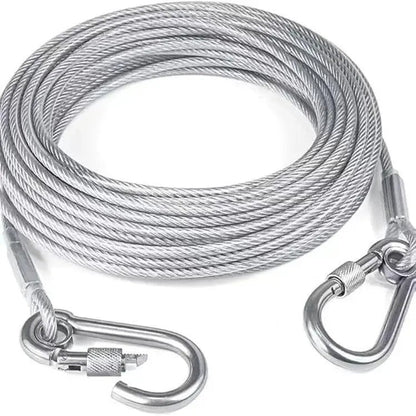AM7755 durable stainless steel clothesline with hooks for heavy duty drying - 5Mtr