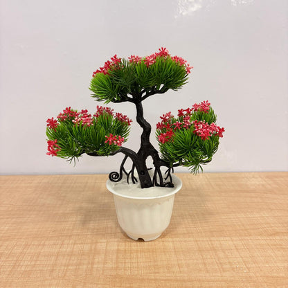 AM7768 Mini Artificial Bonsai Plants Set (Mix, Pack Of 1)