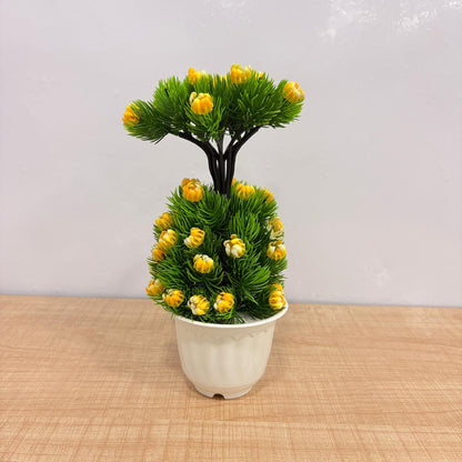 AM7768 Mini Artificial Bonsai Plants Set (Mix, Pack Of 1)