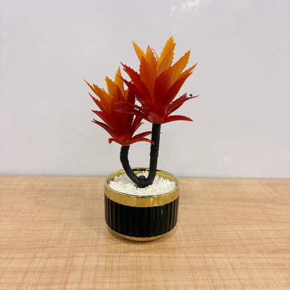AM7772 Artificial Aloe & Succulent Potted Plants Mix (Pack Of 1)
