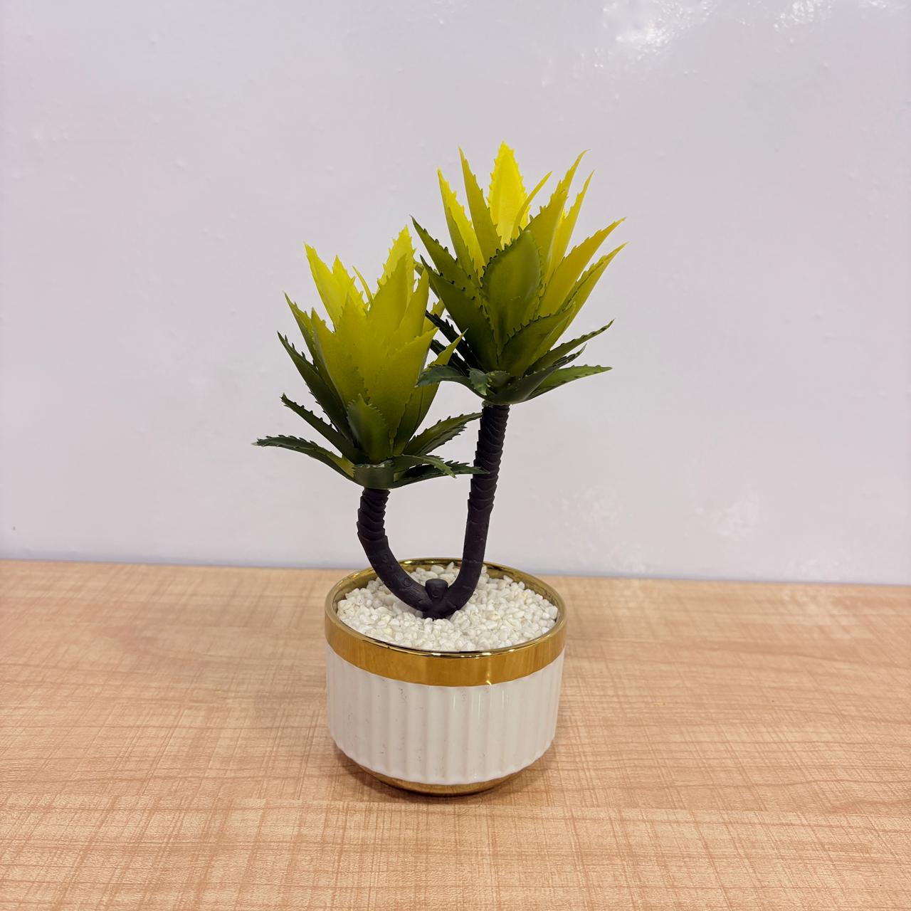 AM7772 Artificial Aloe & Succulent Potted Plants Mix (Pack Of 1)