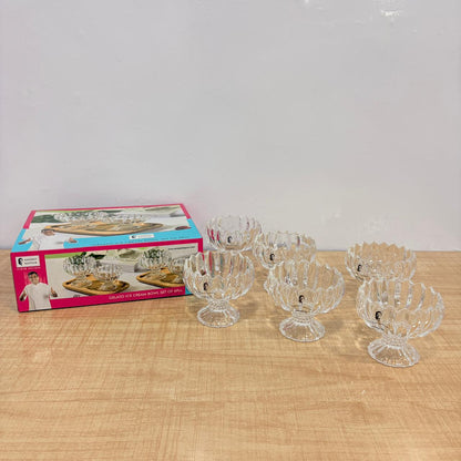 AM7787 SANJEEV KAPOOR PREMIUM GELATO ICE CREAM BOWL SET OF 6 ELEGANT GLASS BOWLS