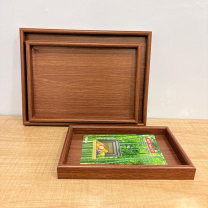 AM7796 NESTING MDF SERVING TRAY SET FOR STYLISH HOME DECOR AND KITCHEN UTILITY ORGANIZER