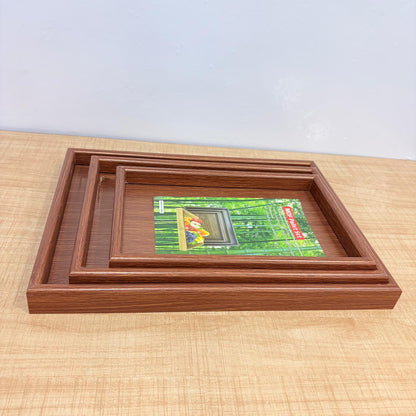 AM7796 NESTING MDF SERVING TRAY SET FOR STYLISH HOME DECOR AND KITCHEN UTILITY ORGANIZER