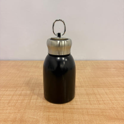 AM7802 COMPACT STAINLESS STEEL MINI BOTTLE WITH CARRYING RING FOR CONVENIENT ON THE GO HYDRATION