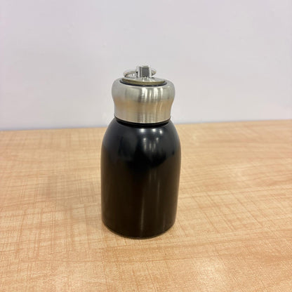 AM7802 COMPACT STAINLESS STEEL MINI BOTTLE WITH CARRYING RING FOR CONVENIENT ON THE GO HYDRATION