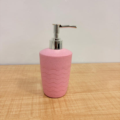 AM7783 DECORATIVE PINK WAVE PATTERN SOAP DISPENSER FOR MODERN BATHROOM AND KITCHEN SINK UTILITY