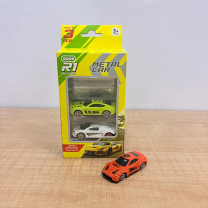 AM7809 Die-Cast Metal Toy Car Set (Pack of 3, Multicolor)
