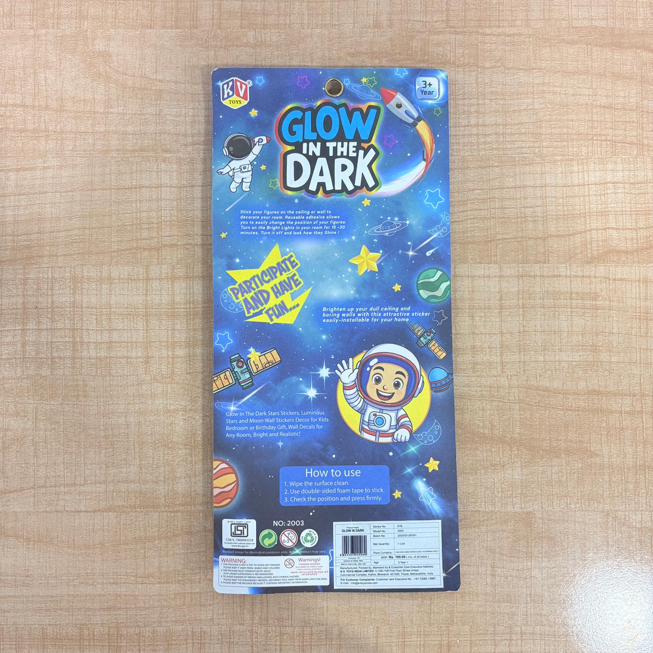 AM7820 Glow in the Dark Stars and Smiley Faces Wall Decor Sticker Set