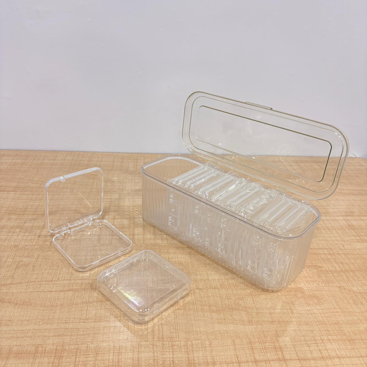 A06496 10-Piece Clear Acrylic Jewellery Organizer Box Set