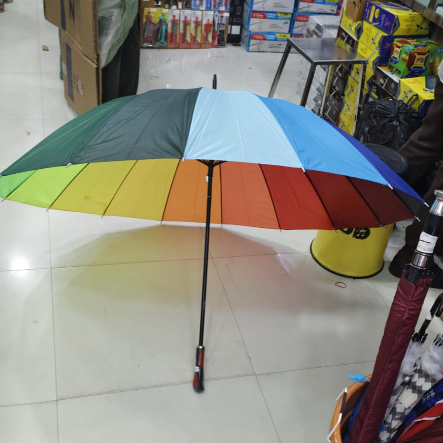 A06510 Colorful Rainbow Umbrella (Small) For Sun and Rain Protection