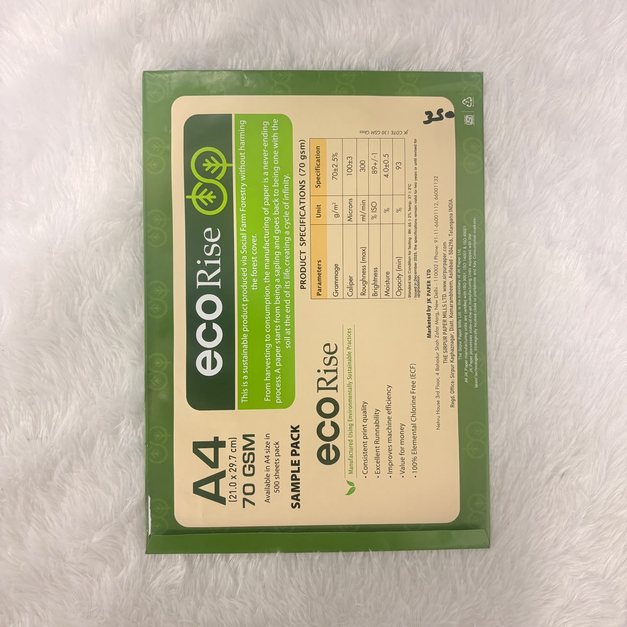A06546 ecoRise A4 Nature Loving Copier Paper (70 GSM)
