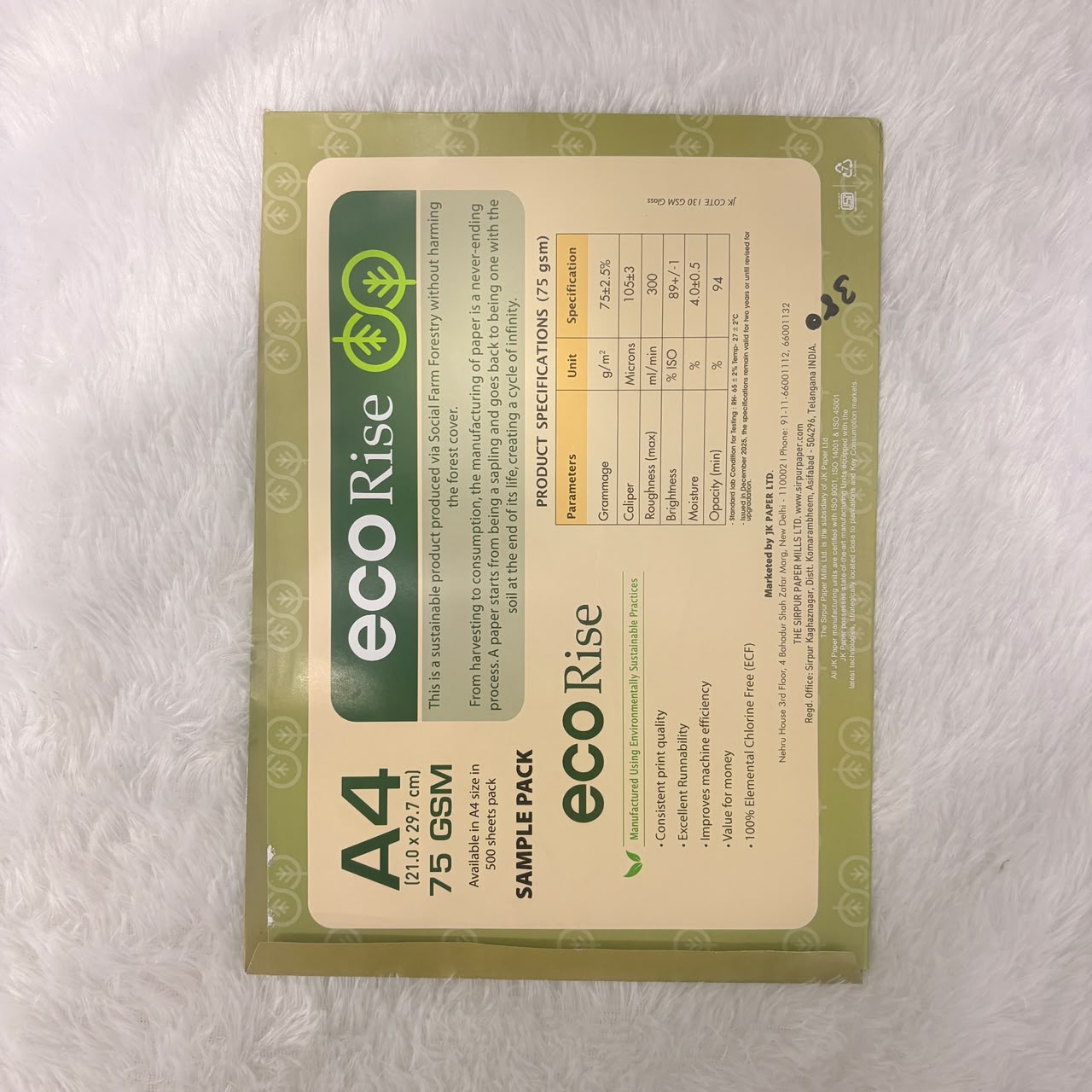 A06547 ecoRise A4 Nature Loving Copier Paper - 75 GSM
