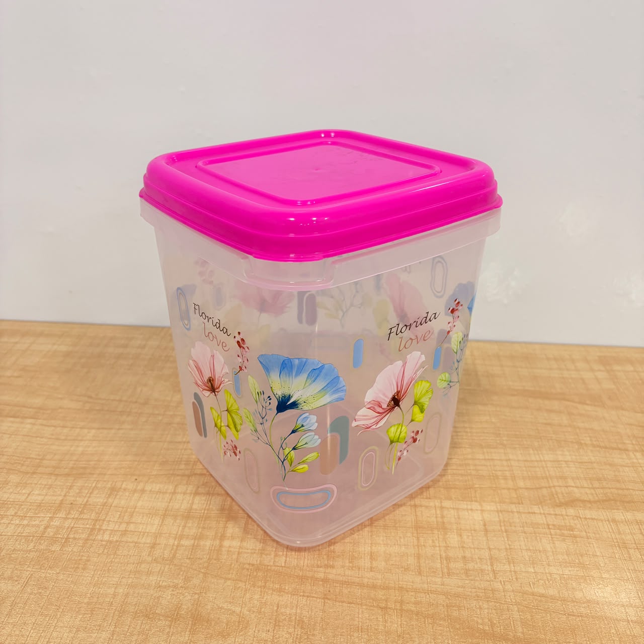 A06553 Square Food Fresh Printed Plastic Container - 6000ml