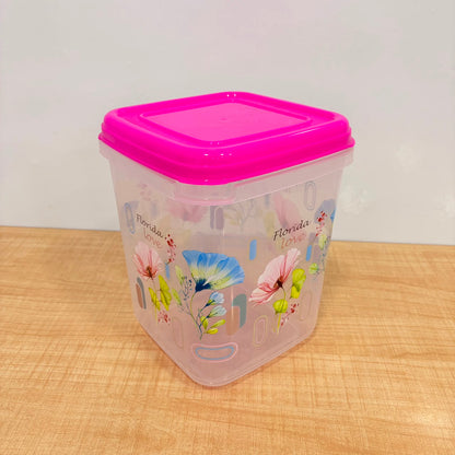 A06553 Square Food Fresh Printed Plastic Container - 6000ml