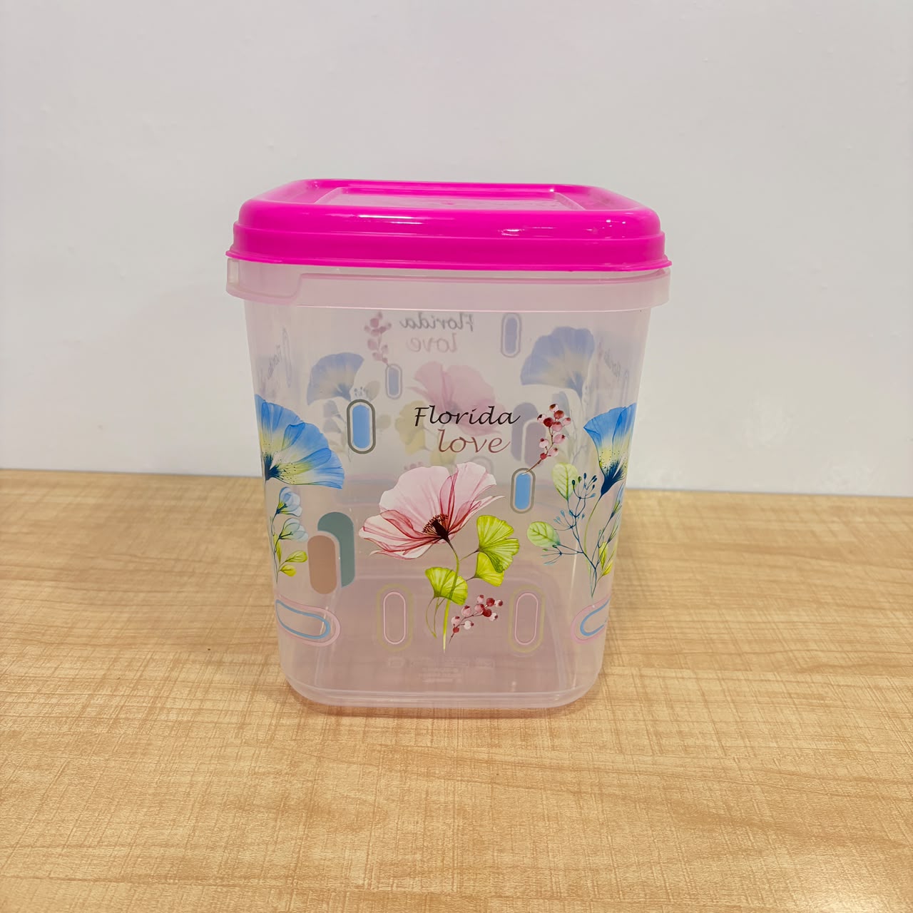 A06553 Square Food Fresh Printed Plastic Container - 6000ml