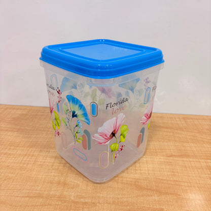 A06554 Square Food Fresh Printed Plastic Container - 9000ml