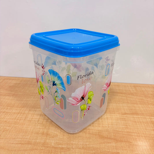 A06554 Square Food Fresh Printed Plastic Container - 9000ml