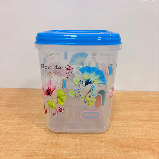 A06554 Square Food Fresh Printed Plastic Container - 9000ml