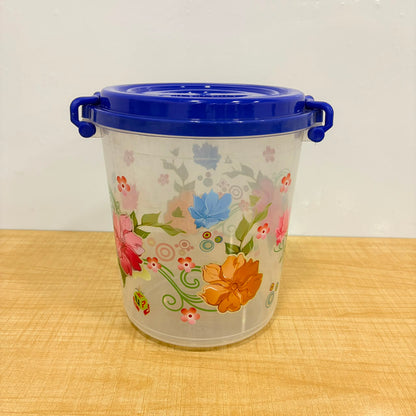 A06556 Round Lock & Lock Printed Plastic Container with Lid - 7500ml