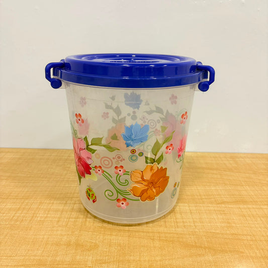 A06556 Round Lock & Lock Printed Plastic Container with Lid - 7500ml