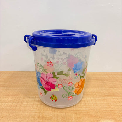 A06556 Round Lock & Lock Printed Plastic Container with Lid - 7500ml