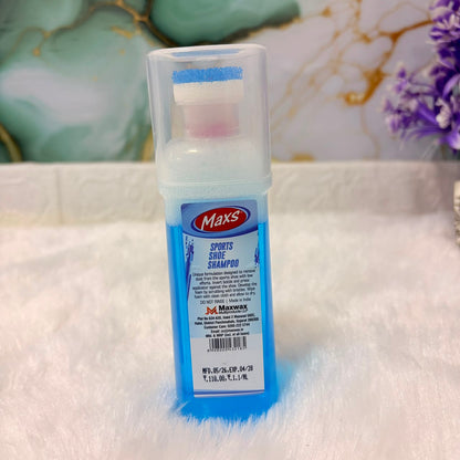 A06568 Maxs Sports Shoe Shampoo (100 ml) – For All Colours, with Built-in Brush Applicator