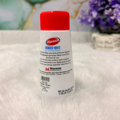 A06567 Maxwax Wonder White Liquid Polish for Canvas Shoes (120g)