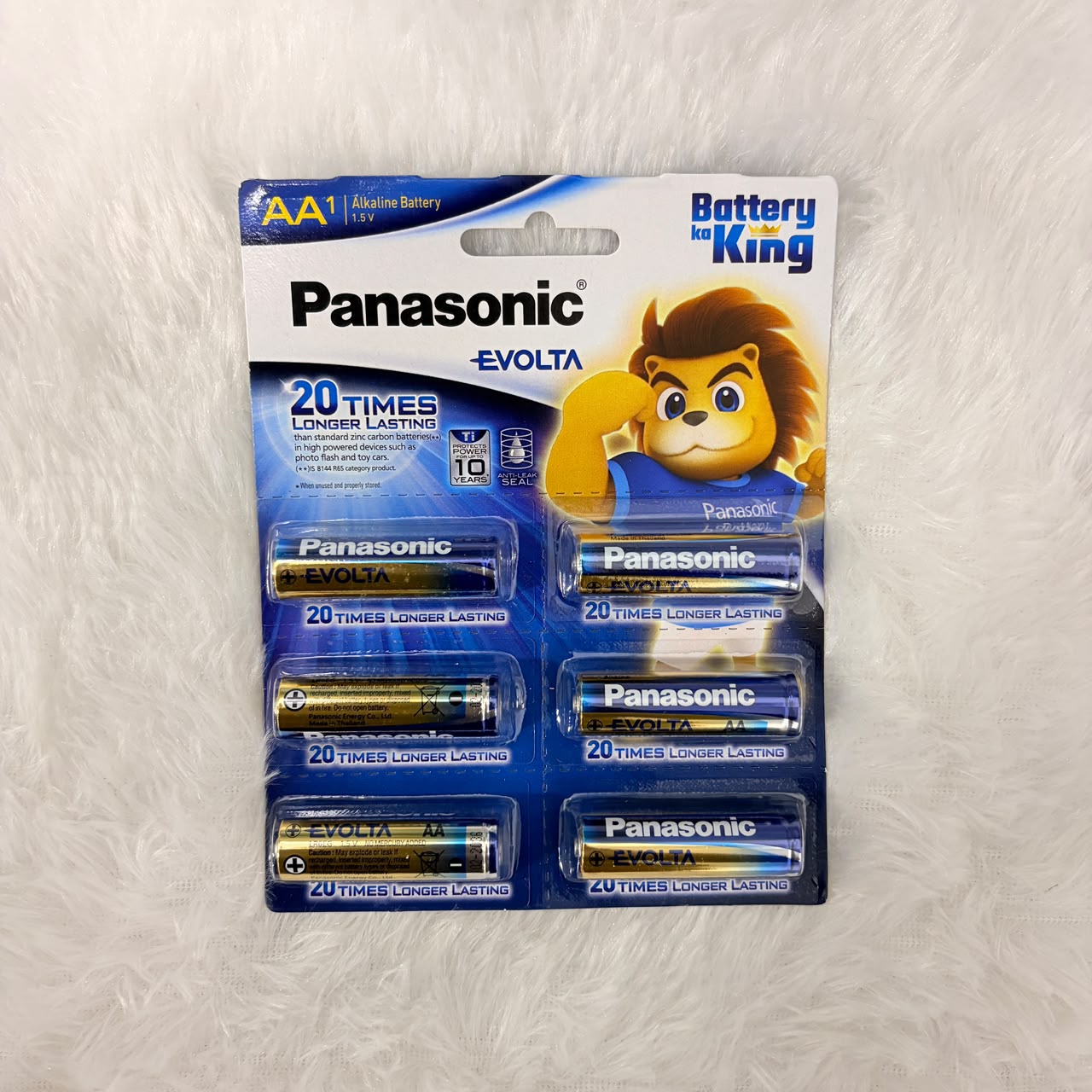 A06571 Panasonic Evolta AA Alkaline Batteries (1.5V, Pack of 1)