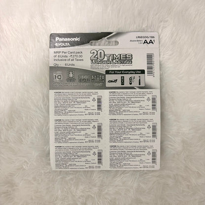 A06571 Panasonic Evolta AA Alkaline Batteries (1.5V, Pack of 1)
