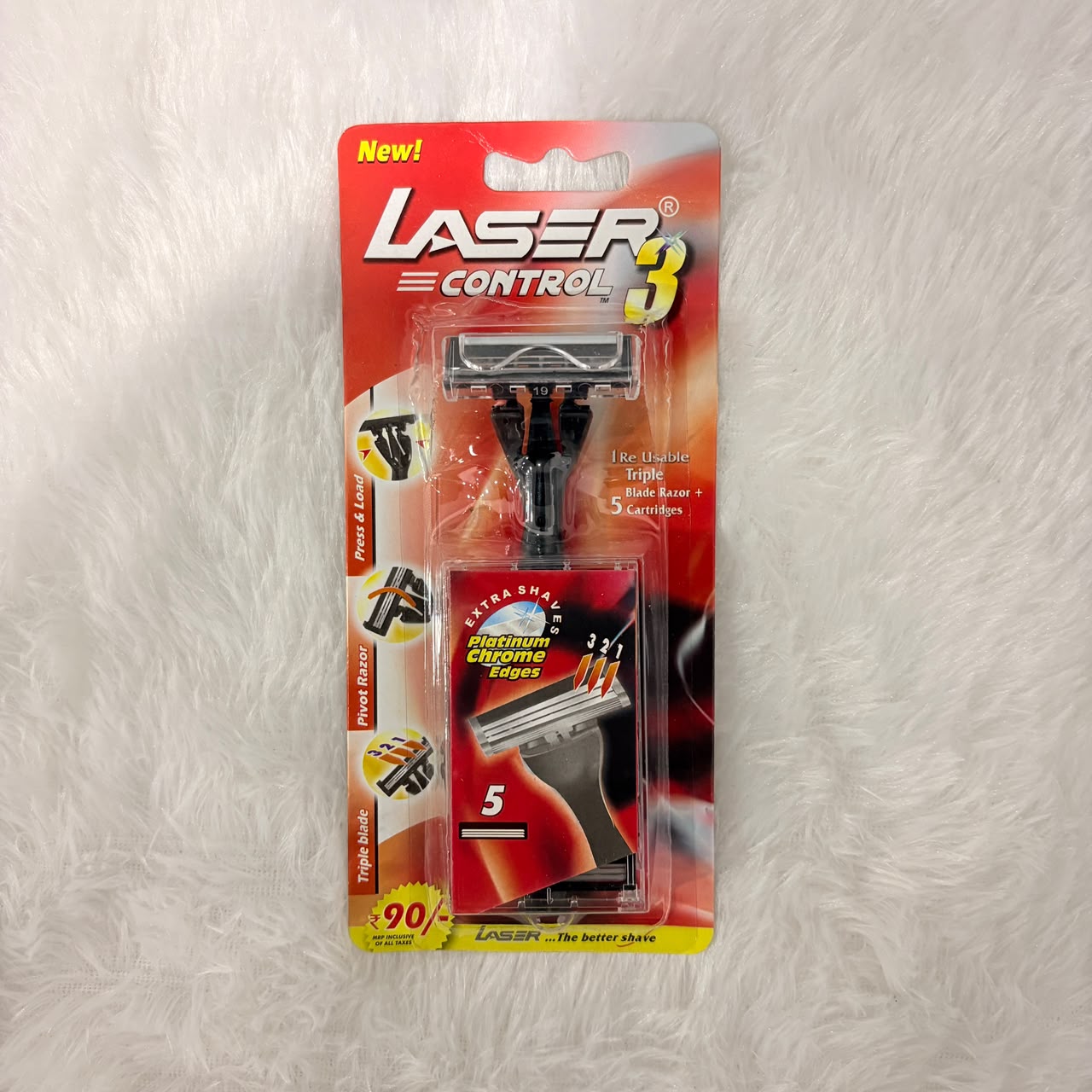 A06573 Laser 3 Control Triple Blade System Razor (1 Razor + 5 Blade)
