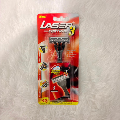 A06573 Laser 3 Control Triple Blade System Razor (1 Razor + 5 Blade)