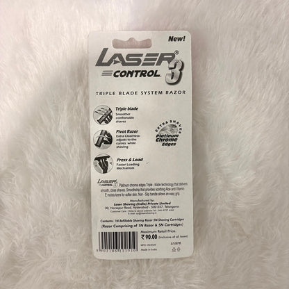 A06573 Laser 3 Control Triple Blade System Razor (1 Razor + 5 Blade)