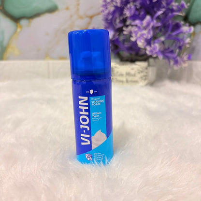 A06576 Vi-John Original Shaving Foam for All Skin Types (Enriched with Vitamin E & Tea Tree Oil) – 50g