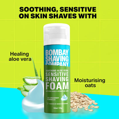 A06610 Bombay Shaving Sensitive Aloe Vera Shaving Foam 50ml