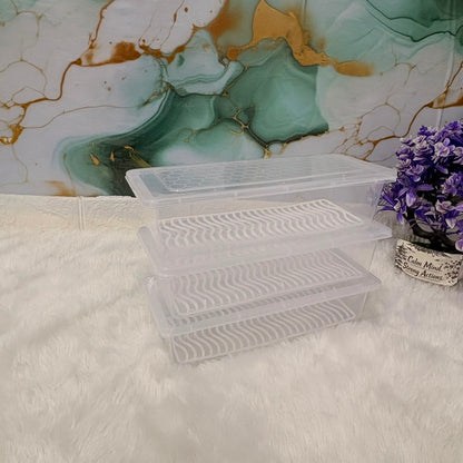 A06615 Multi-Purpose Fridge Storage Container Set (3 Pcs) – Transparent