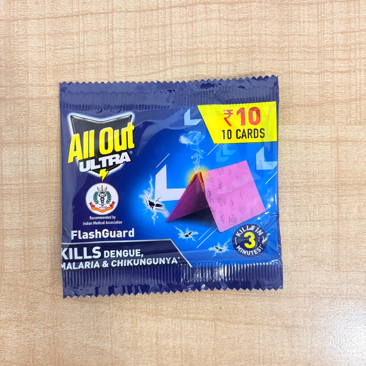 A06618 All Out Ultra FlashGuard Mosquito Repellent Cards (10 Cards)