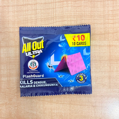 A06618 All Out Ultra FlashGuard Mosquito Repellent Cards (10 Cards)