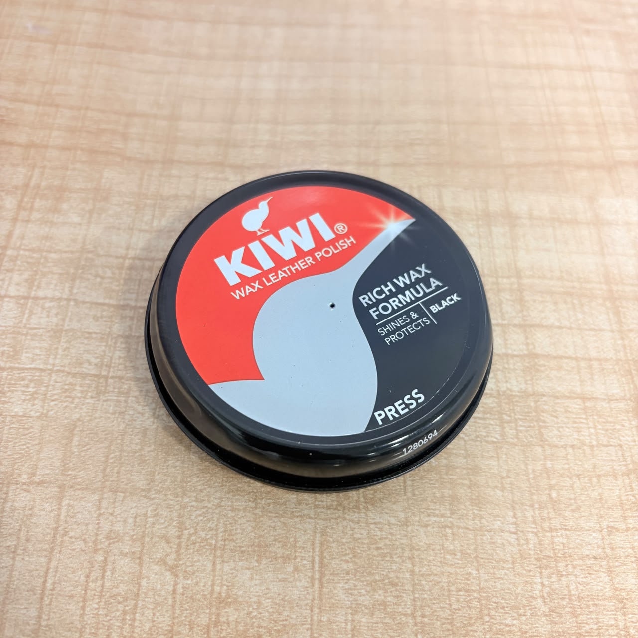 A06623 KIWI Black Wax Leather Polish - 40g